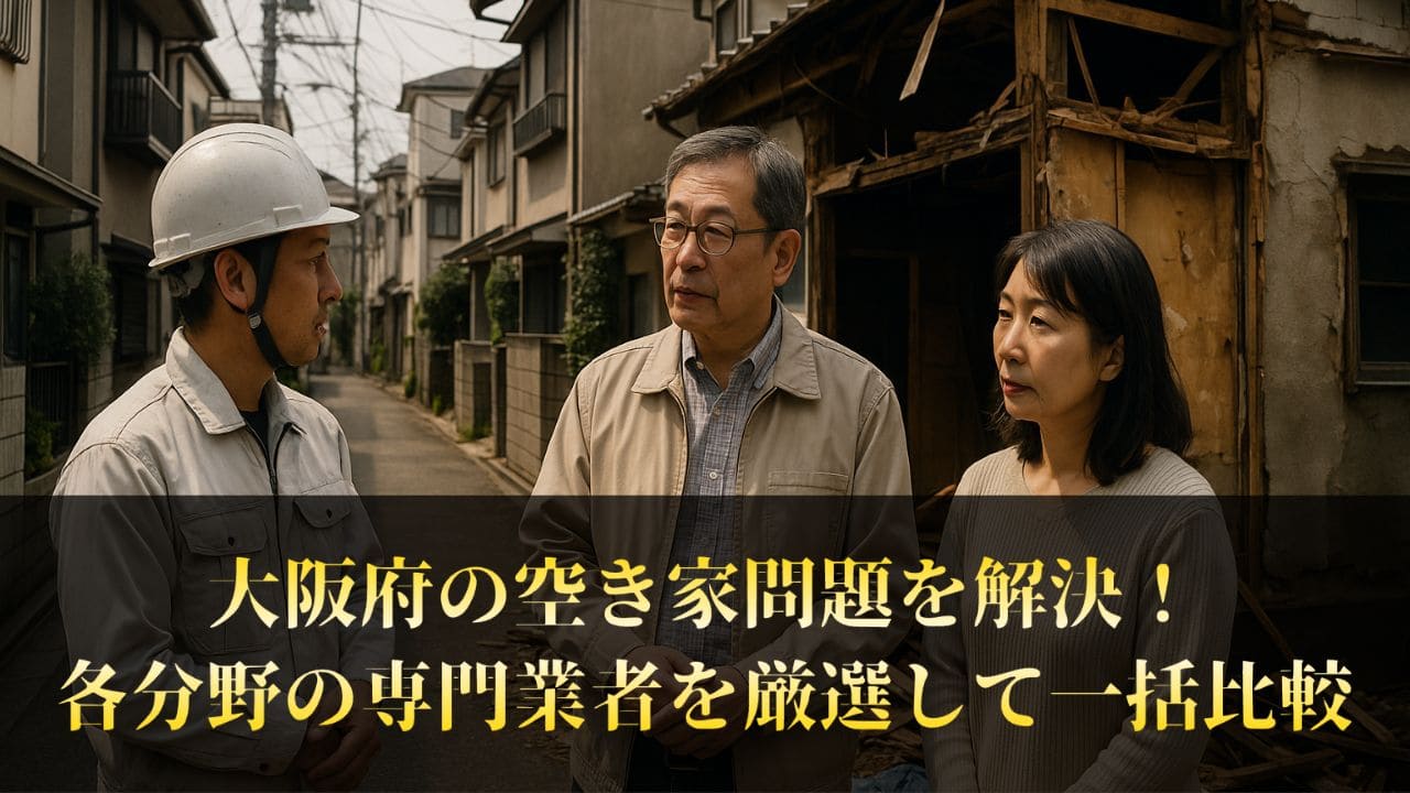 【初めてでも安心】大阪府で空き家を任せられる業者まとめ