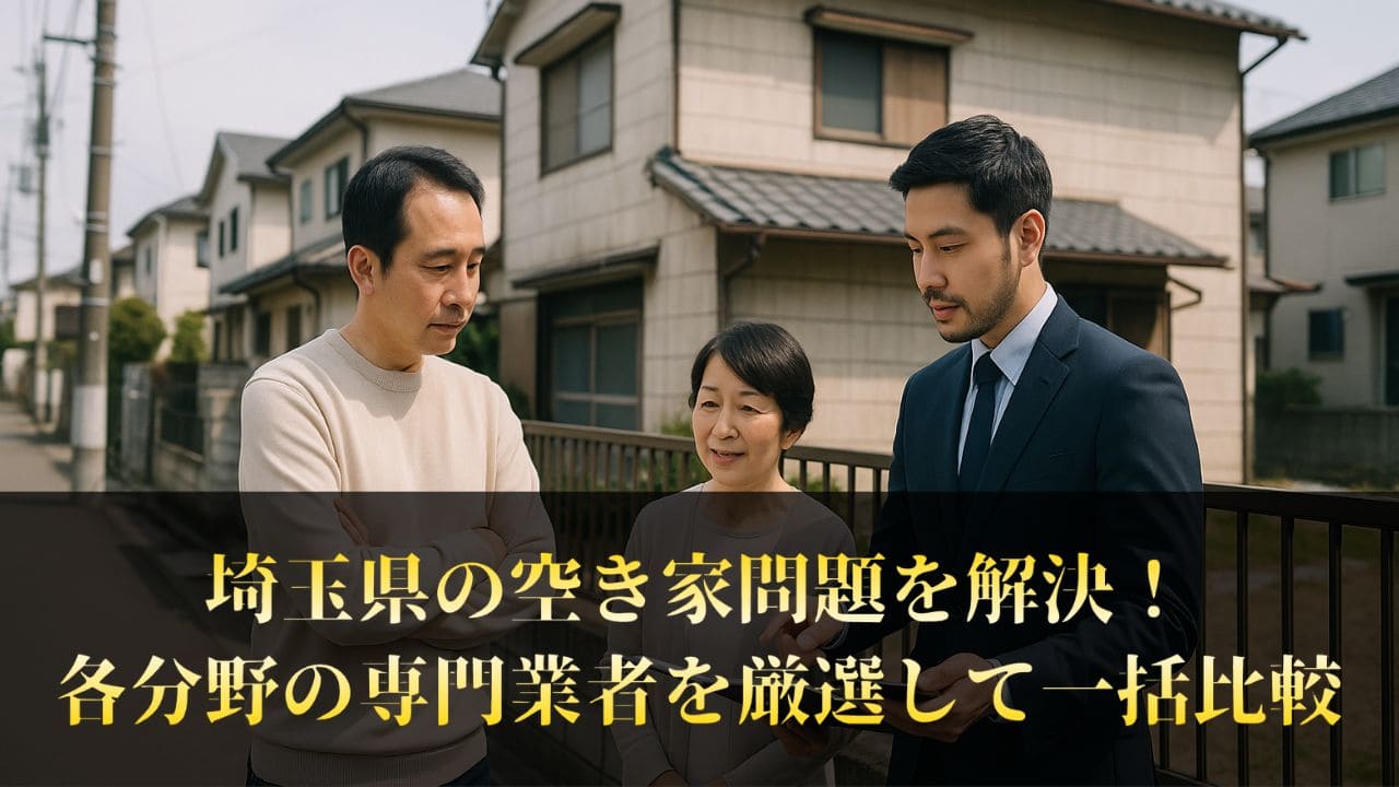 【地域密着】埼玉県の空き家解決に強い地元業者を紹介